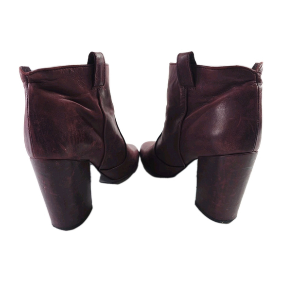 Laurence Dacade Pete Ankle Boots Red Leather Women's Size 39.5 High Heel Booties - Picture 6 of 8